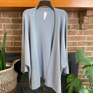 NWOT WynneLayers Pale Blue Knit Mirage Topper, Size XL